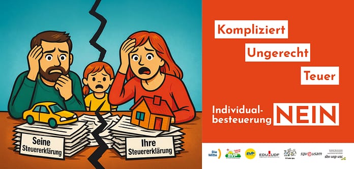 Kompliziert, ungerecht und teuer: Breite überparteiliche Allianz sagt Nein zur Individualbesteuerung
