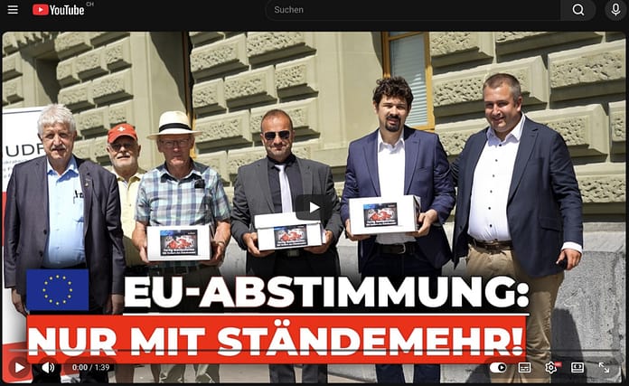 23’219 Bürgerinnen und Bürger fordern das Ständemehr für die EU-Verträge