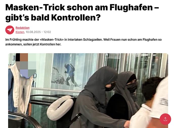 nau.ch: Masken-Trick schon am Flughafen – gibt’s bald Kontrollen?