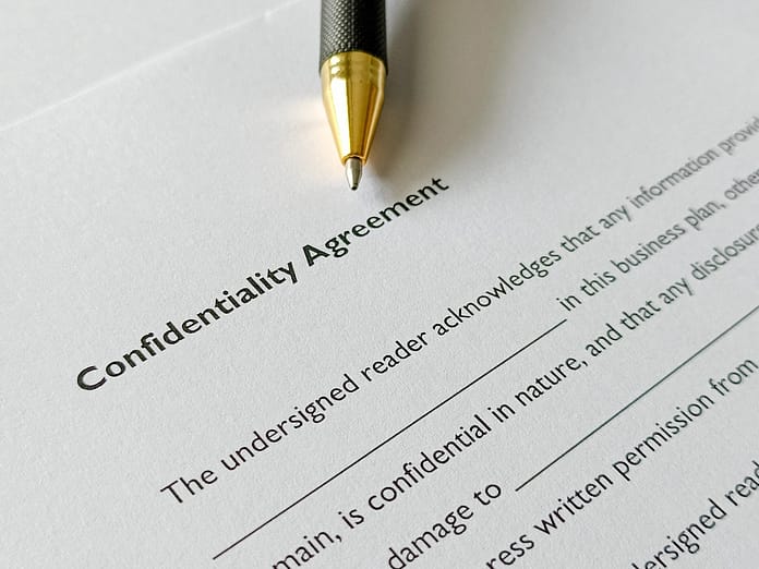 Confidentiality agreement