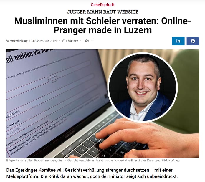 zentralplus.ch: Musliminnen mit Schleier verraten: Online-Pranger made in Luzern